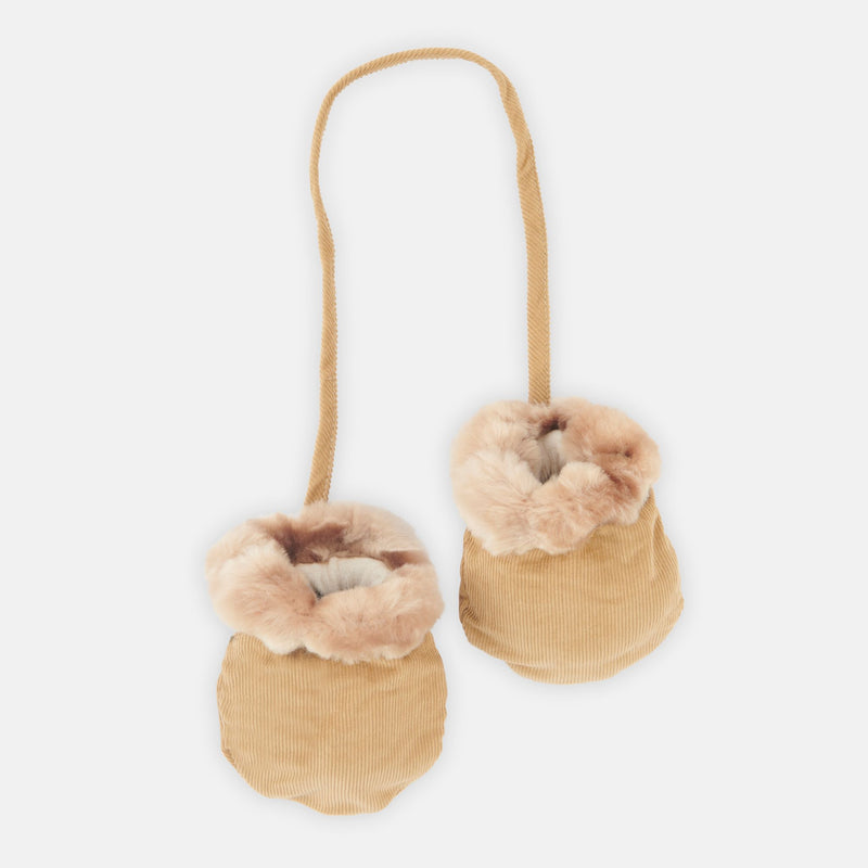 Russian-style Faux Fur Hat and Mitts Bundle