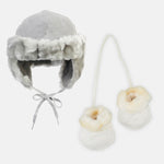 Russian-style Faux Fur Hat and Mitts Bundle